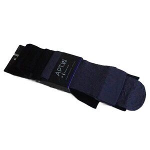 Apt 9 Trouser Socks 5 Pair Black and Plum Purple Women’s Shoe Size 4-10